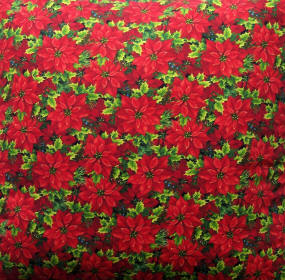 Folded Star Quillow Poinsettia Back