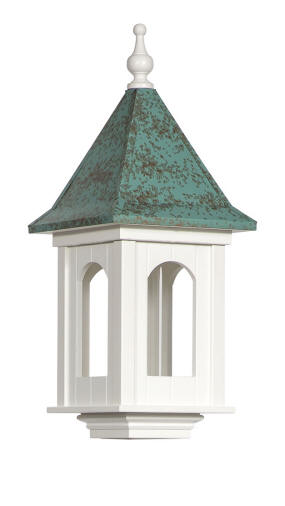 Victorian Patina Copper Roof Bird Feeder